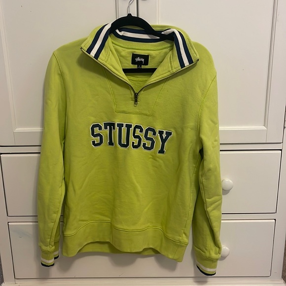 Stussy lime green pullover - Picture 1 of 4